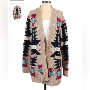 Harper Heritage Cardigan - Large 
Boho
Long Sleeve
Multi color
100% Polyester